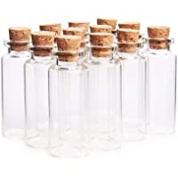 Danmu Art - 12 botellas de cristal (15 ml- 24 mm x 60 mm)